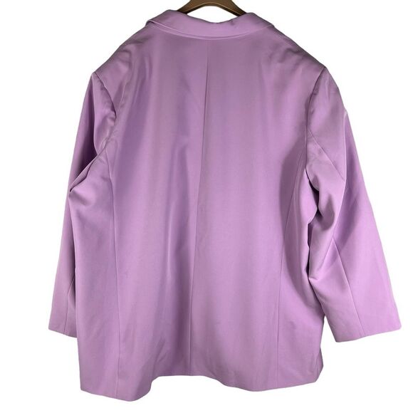 New ASOS Lilac Blazer Hidden Button Front Flap Pockets Size 18 Lavender - Picture 5 of 7